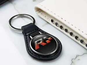 Leder Schlüsselring Glänz Stil Premium Touch X